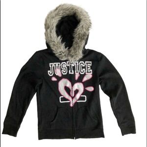 Justice Zip Up Hoodie Sweatshirt NWOT